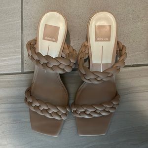 Light beige Dolce Vita braided low heel, size 9